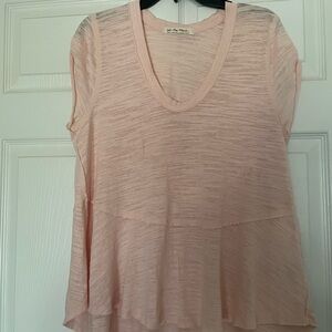 Pink V-Neck Women's Top